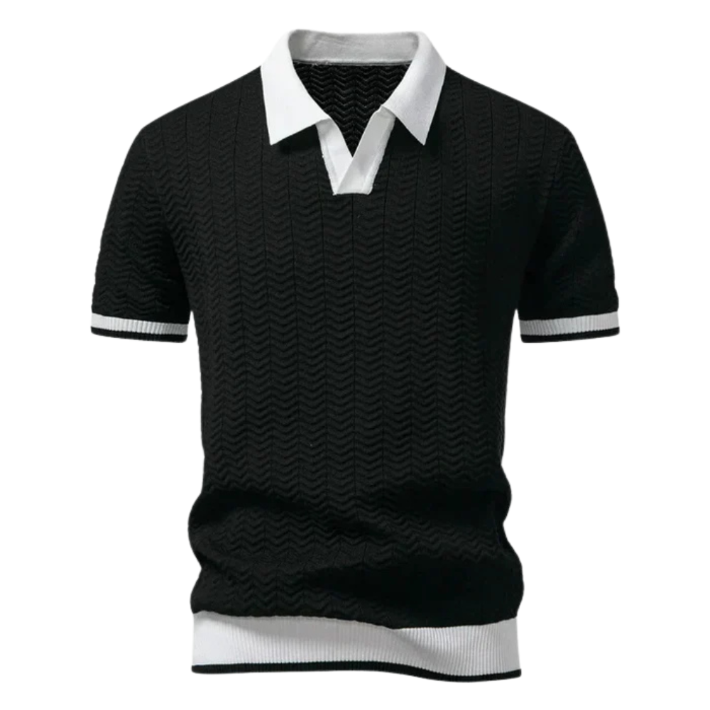 Zip-Up Polo Shirt